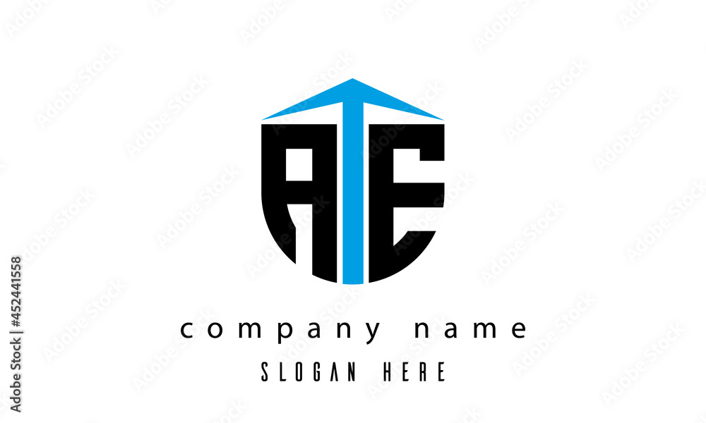 AE shield creative latter logo vector AE shield creative latter logo vector