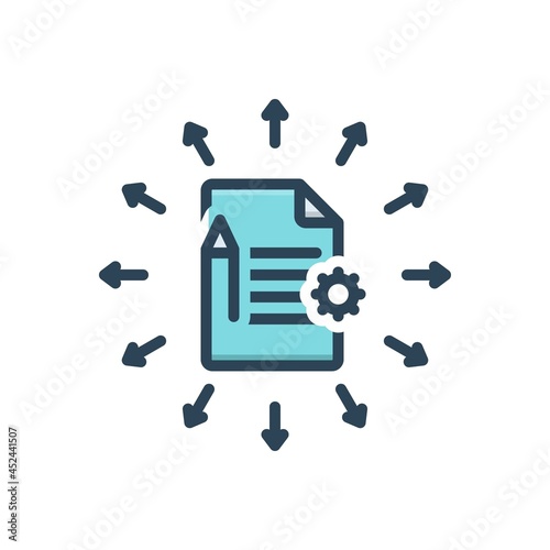 Color illustration icon for assign