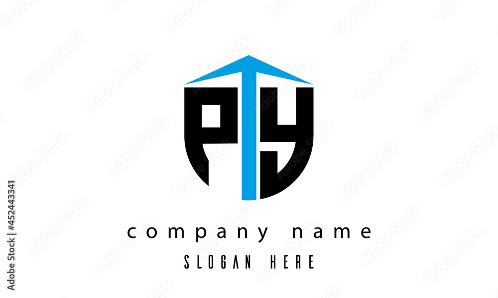 PY shield creative latter logo vector