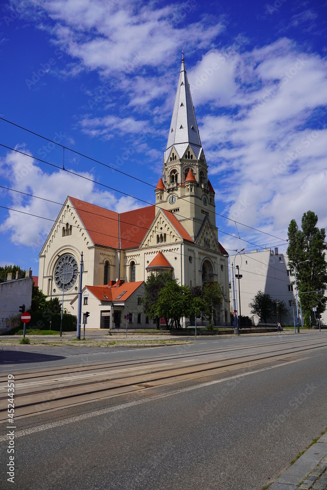 Church,evangelical-augsburg - Lodz at  Piotrkowska street