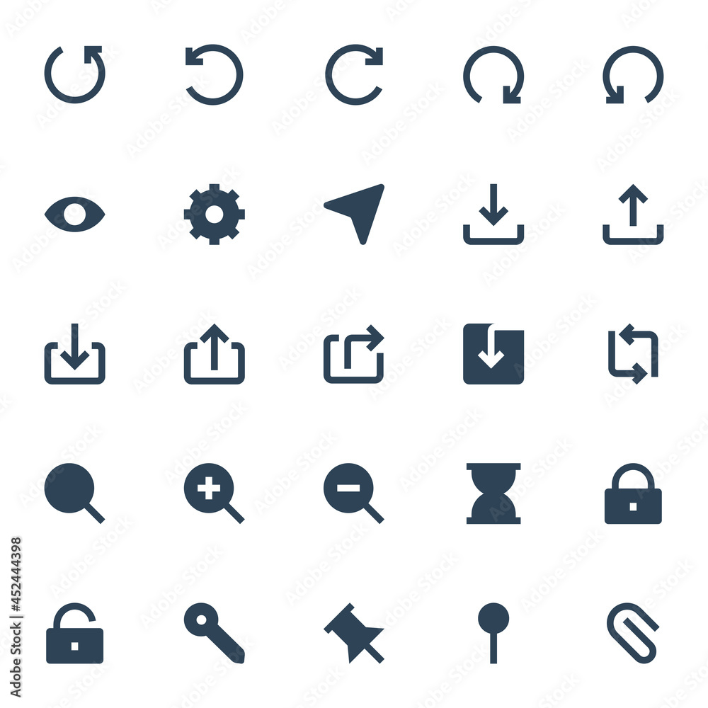 Glyph icons for ui ux. Glyph icons for ui ux.