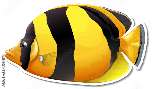 Convict surgeonfish sea animal sticker