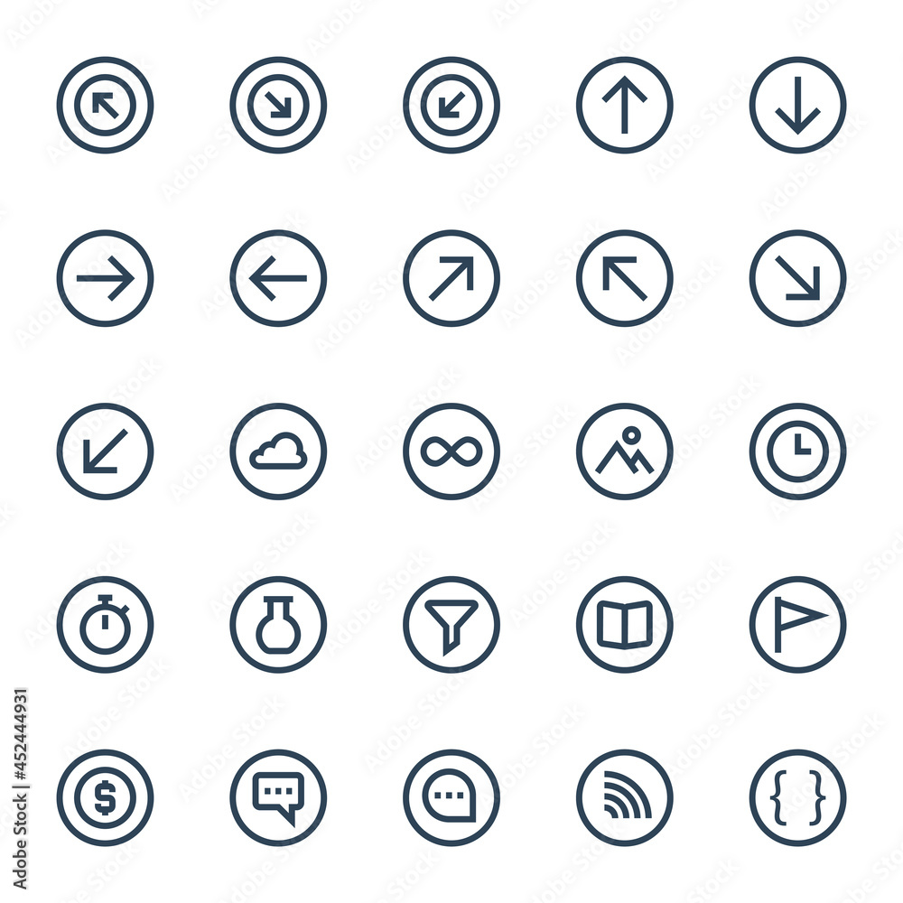 Outline icons for ui ux. Outline icons for ui ux.