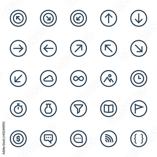 Outline icons for ui ux.