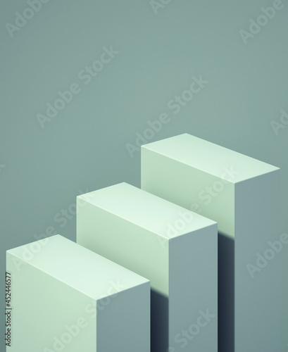 3d podium for mock up for product presentation  abstract pastel color background  3d rendering