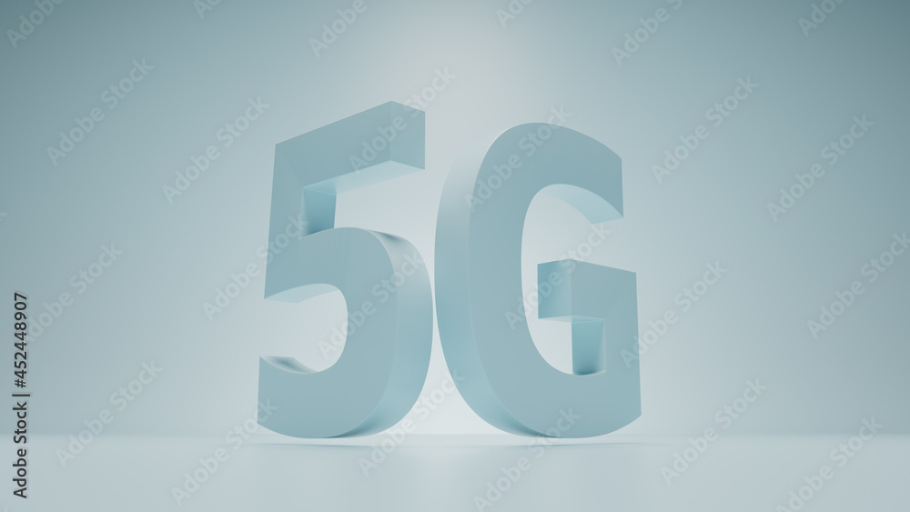 3d render background with cell generation title. Bright 5G text title... 3d render background with cell generation title. Bright 5G text title...