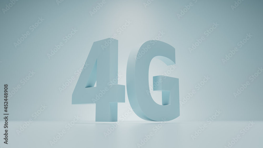 3d render background with cell generation title. Bright 4G text title. 3d render background with cell generation title. Bright 4G text title.