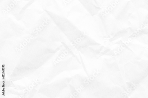 White crumpled paper recycled kraft sheet texture background