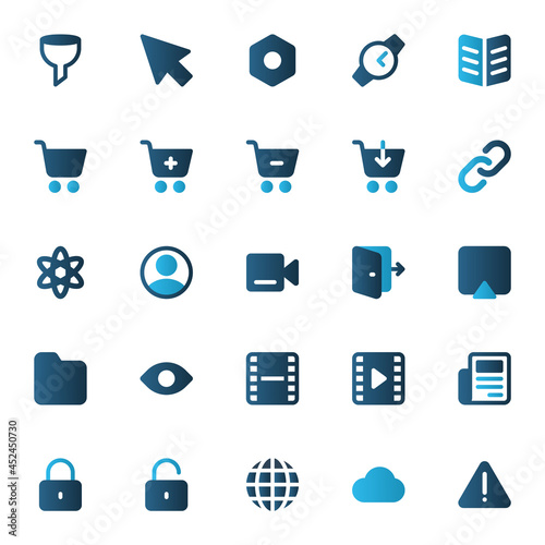 Gradient color icons for web & mobile.