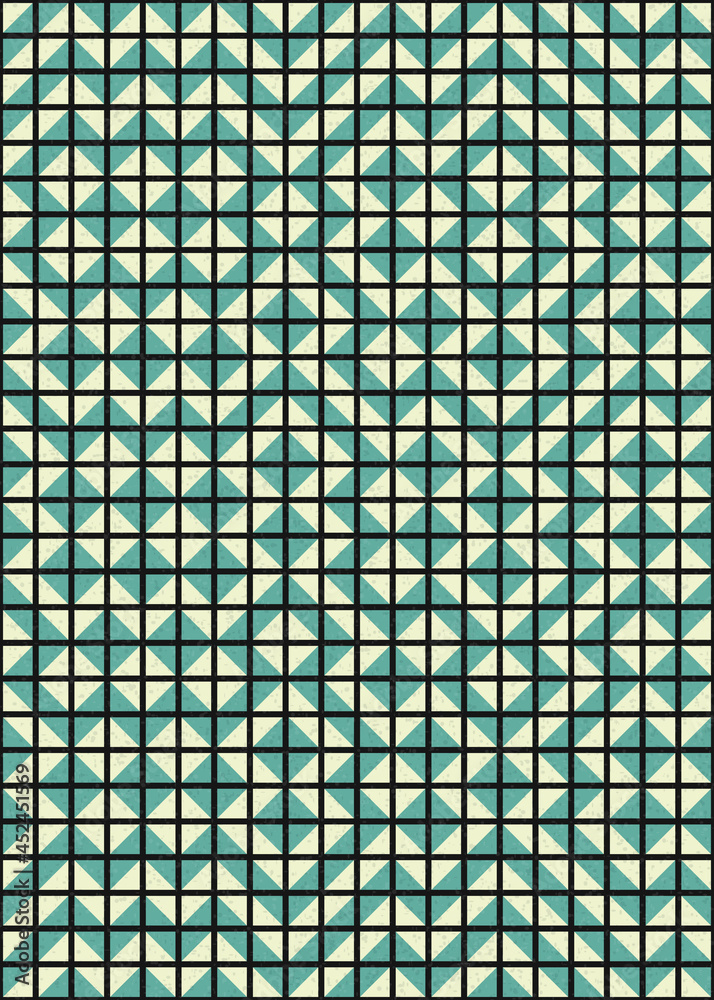 Fototapeta premium Abstract Geometric Pattern generative computational art illustration