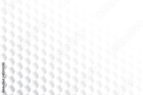 Fototapeta Naklejka Na Ścianę i Meble -  Abstract  white and gray color, modern design background with geometric shape, hexagonal pattern. Vector illustration.