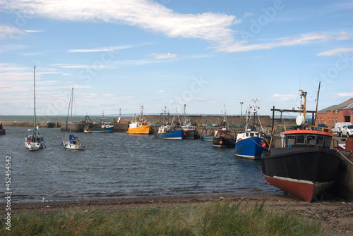 port seton harbour boats and pier photo