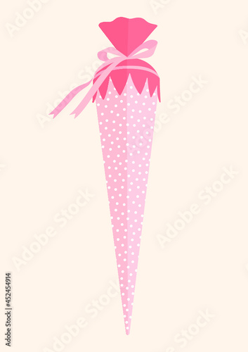 Große Schultüte Einschulung, rosa