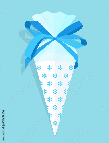 Kleine blaue Schultüte Einschulung