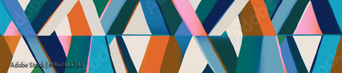 Contemporary colorful trendy abstract striped pattern. Stylish collage pattern. Fashionable vector template for design.