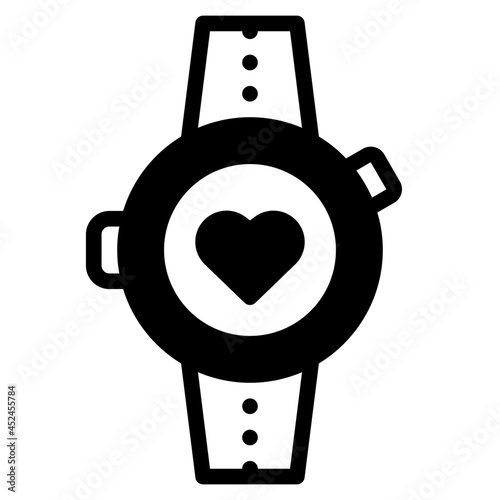 smartwatch glyph icon