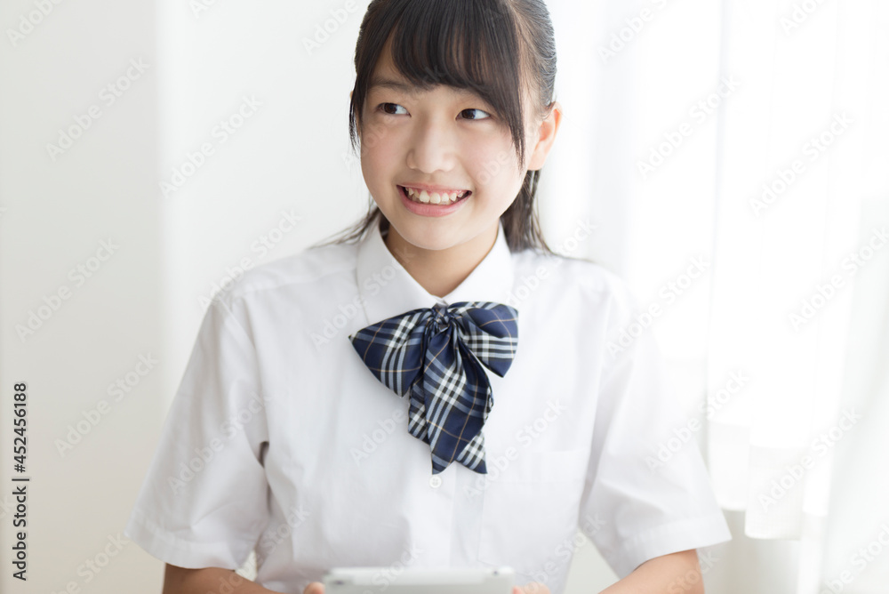 授業中の中学生 授業中の中学生