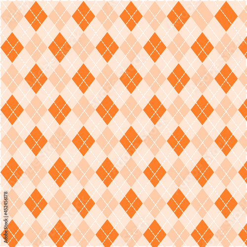 Orange Seamless   classical argyle pattern. Can be used for wallpaper, pattern fills, web page background, surface textures