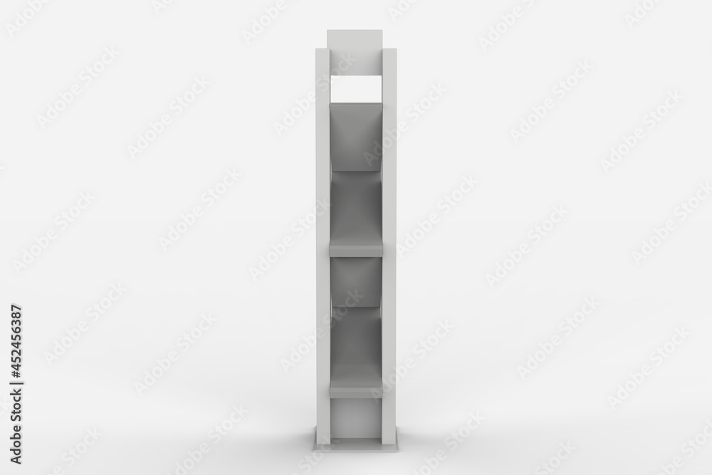 Display stand, retail display stand for product , display stands isolated on white background. 3d illustration