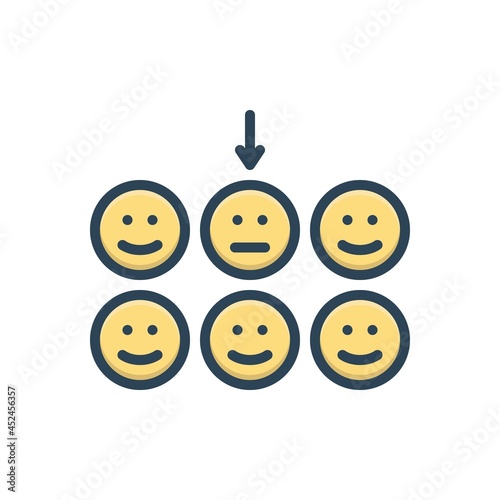 Color illustration icon for exception