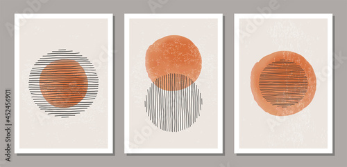 Set of trendy abstract creative minimalist artistic hand drawn composition © C Design Studio