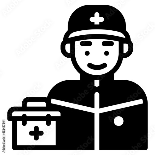 paramedic glyph icon