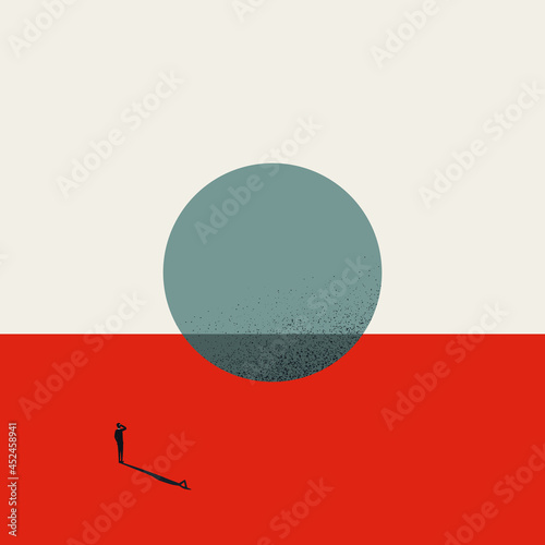 Business growth and success vector concept. Symbol of rise, new opportunity, challenge. Minimal illustration.