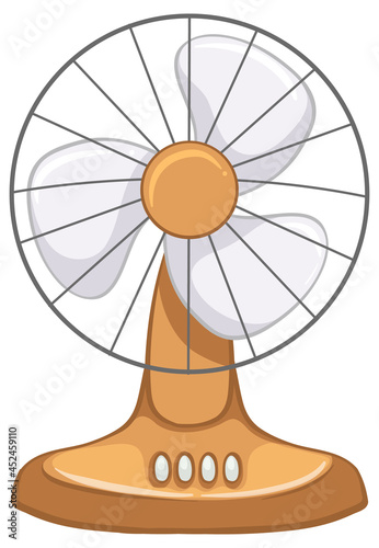 Vintage electric fan isolated on white background