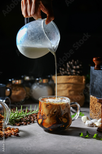 Iced latte, Iced Espresso Coffee It is a beverage made up of coffee, milk and ice.
