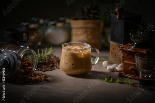 Iced latte, Iced Espresso Coffee It is a beverage made up of coffee, milk and ice.