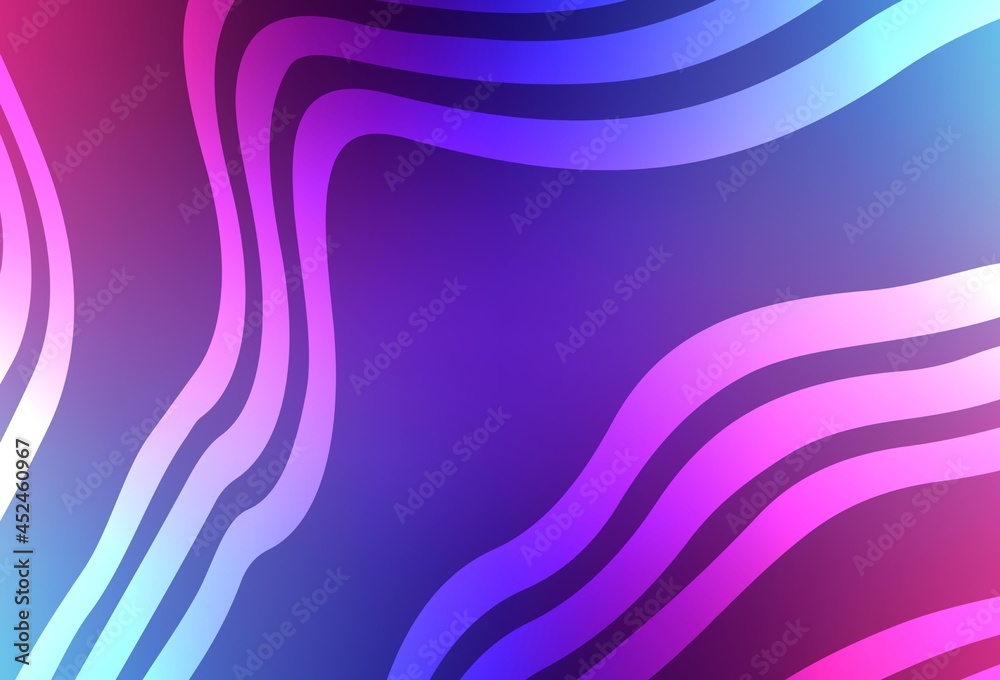 Dark Pink, Blue vector pattern with curved lines. Dark Pink, Blue vector pattern with curved lines.