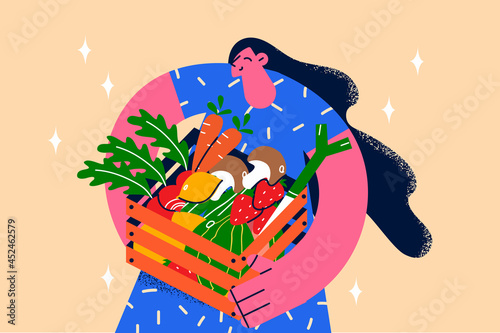Healthy clean eating and fresh diet concept.