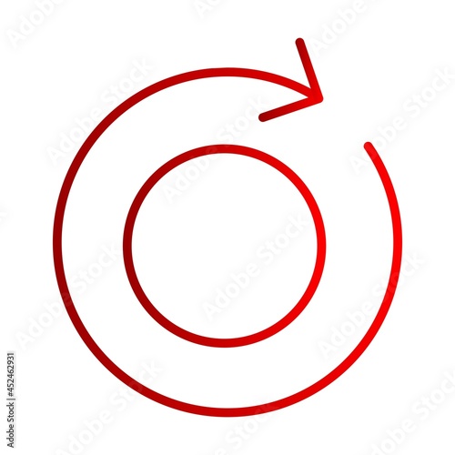 Reload Vector Line Gradient Icon Design