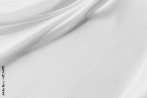 Abstract White Satin Silky Cloth for background