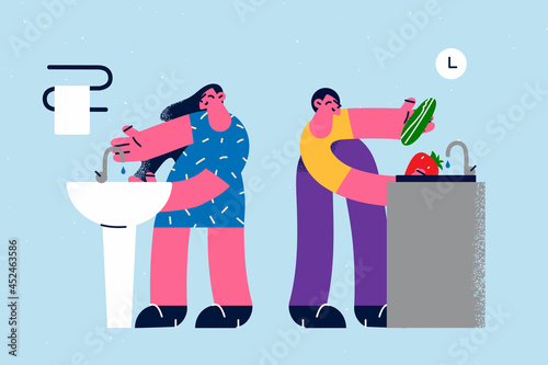 Washing goods and hygiene concept.