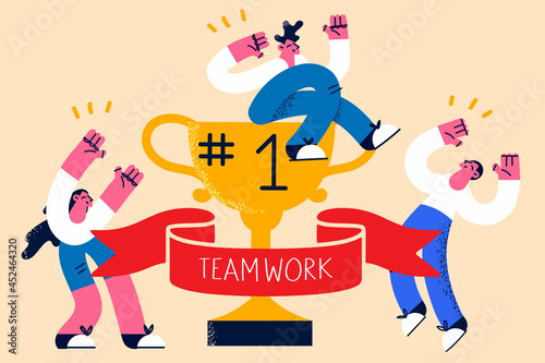 Teamwork, Business success, achievement concept.