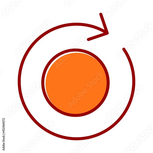 Reload Vector Filled Sliped Icon Design