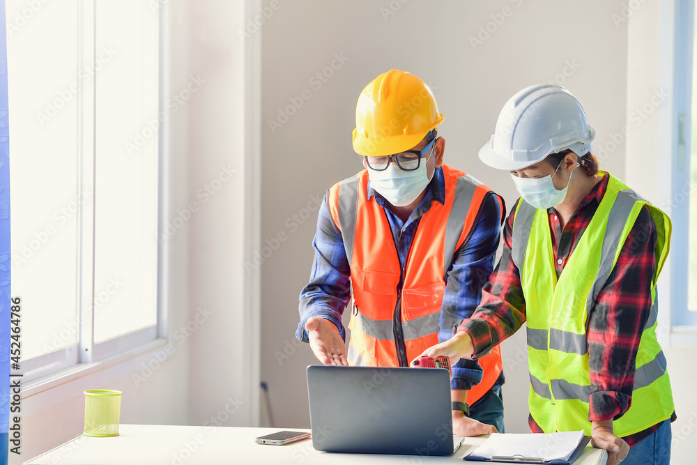 female inspectors and architects discuss with head engineer about construction project female inspectors and architects discuss with head engineer about construction project