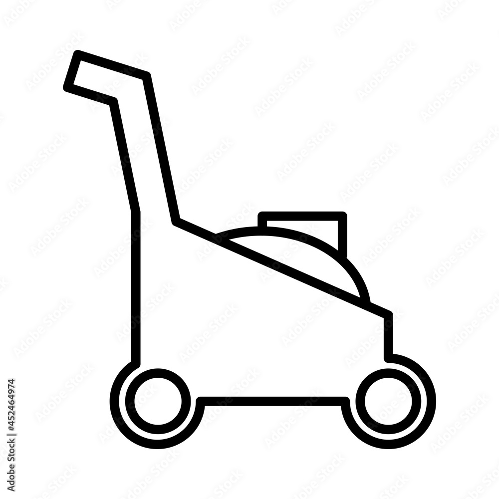 Grass Cutter Vector Line Icon Design Grass Cutter Vector Line Icon Design
