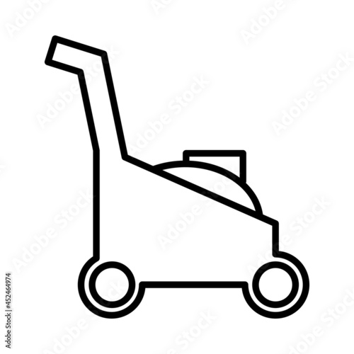 Grass Cutter Vector Line Icon Design