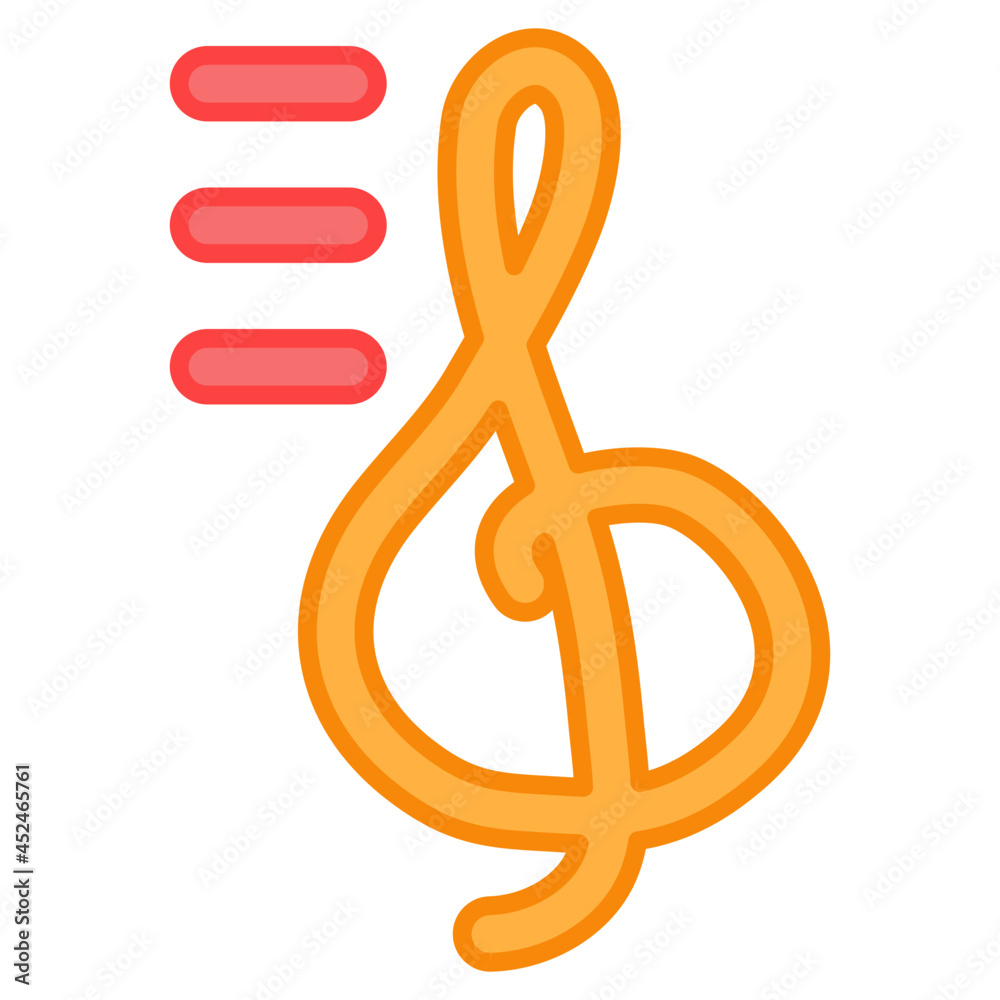 An icon design of musical note An icon design of musical note
