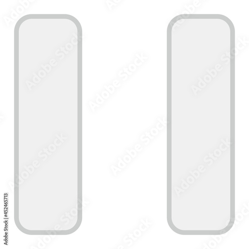A flat design icon of pause button