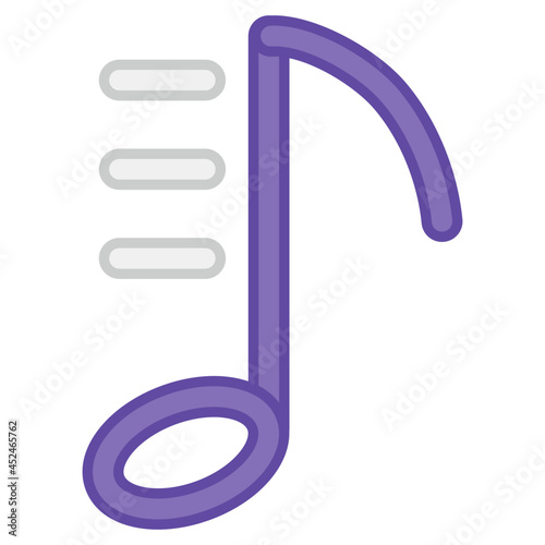 An icon design of music nota 