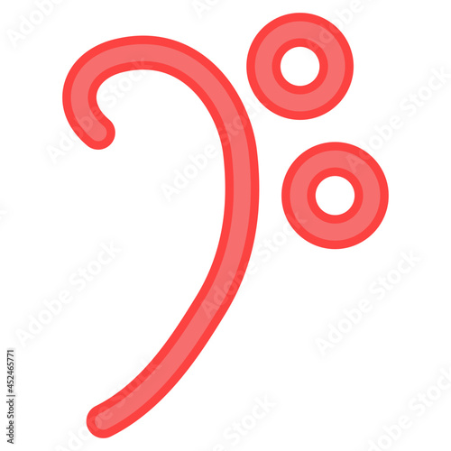An icon design of musical note, melody vector