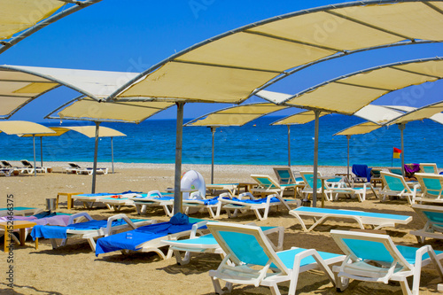 waves on the beach in kemer  antalya turkey