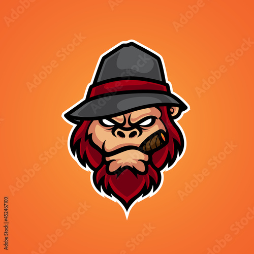 MONKEY MAFIA HEAD MASCOT LOGO