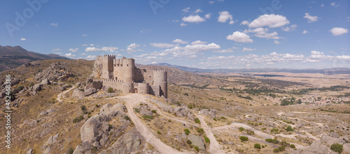 Aerial view of the Aunqueospese castle in the province of Avila, Spain. photo