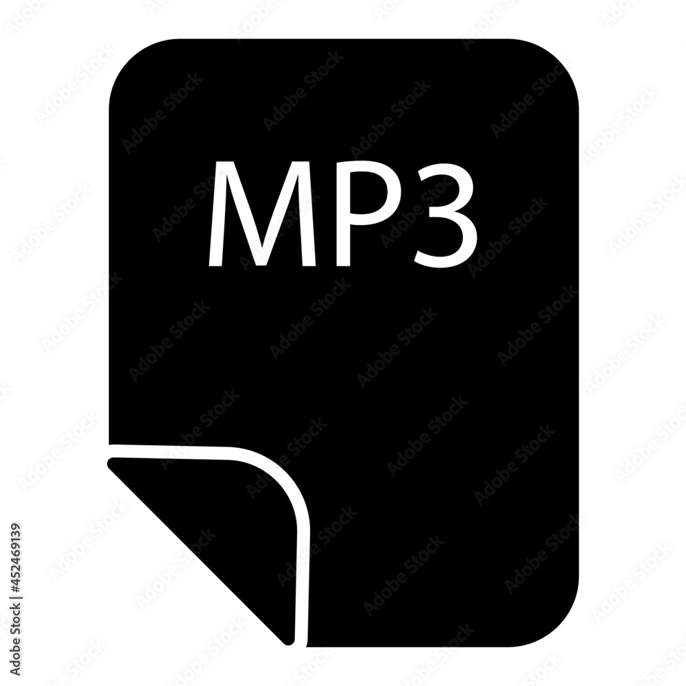 An icon design of MP3 file An icon design of MP3 file