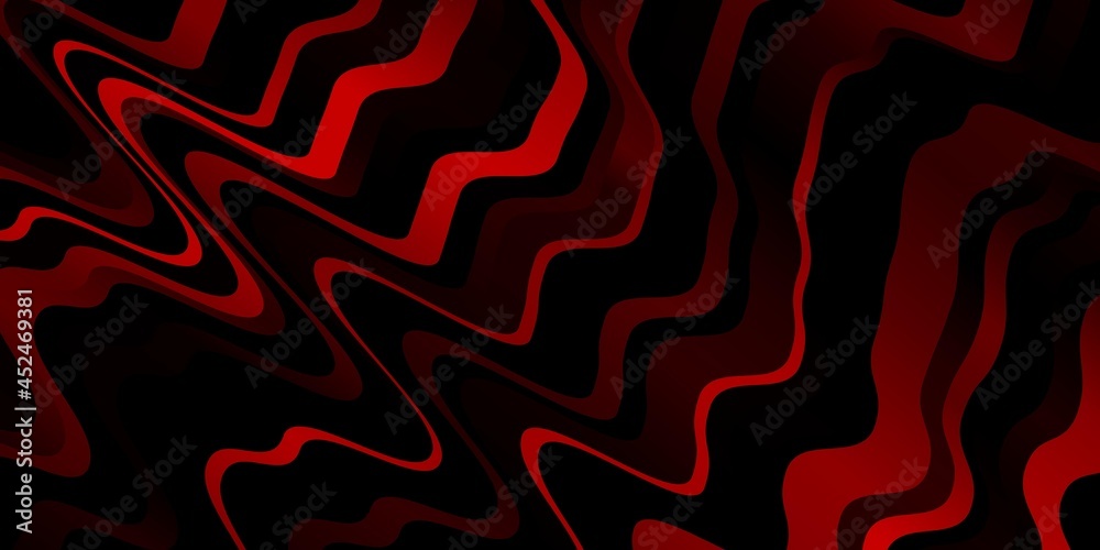 Dark Red vector template with curves.