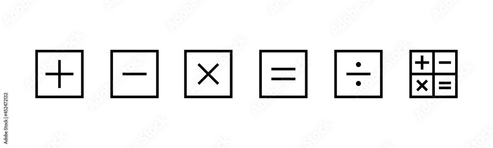 Vector graphic of calculator icon collection Vector graphic of calculator icon collection